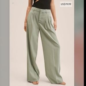 Mango wide leg trousers